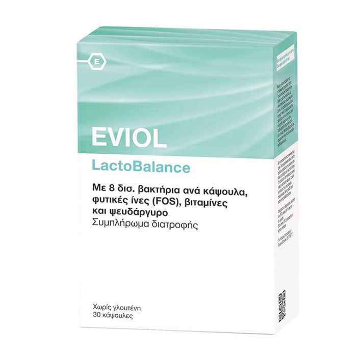 EVIOL - LactoBalance - Συμπλήρωμα Διατροφής για Ισορροπημένη Εντερική Χλωρίδα 30caps