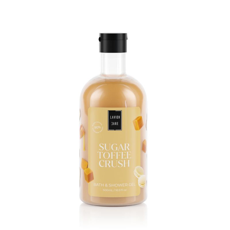 LAVISH CARE - Bath & Shower Gel Sugar Toffee Crush Αφρόλουτρο Με 'Αρωμα Καραμέλα Βουτύρου 500ml