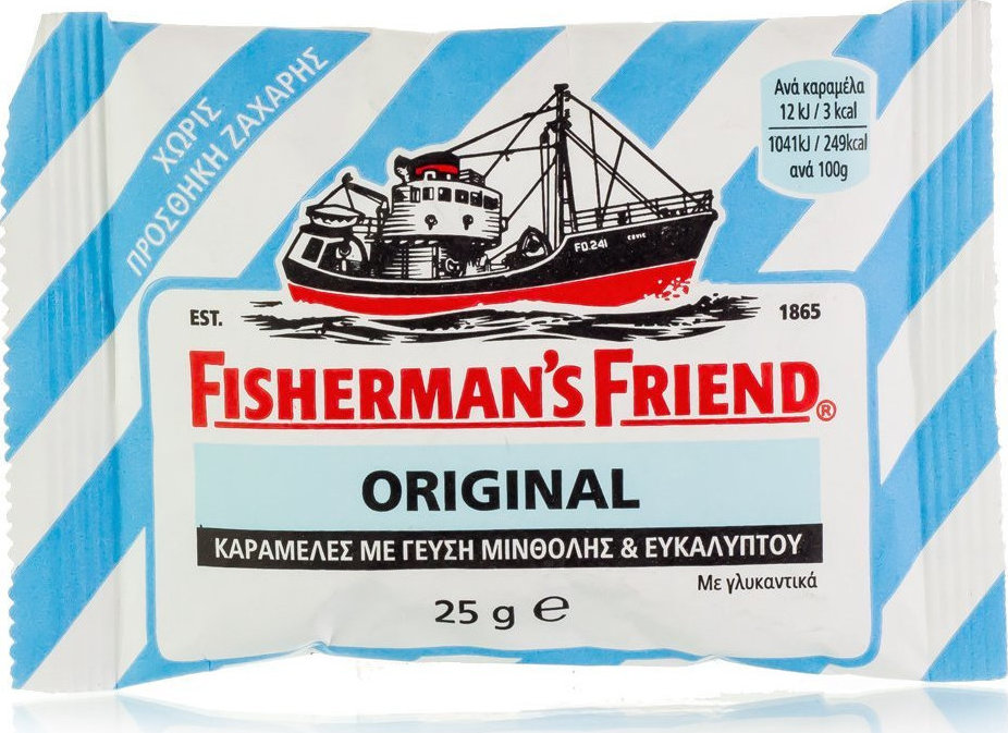 FISHERMAN'S FRIEND - Original Μπλε Μέντα Ευκάλυπτος για τον Ερεθισμένο Λαιμό & το Βήχα 25gr
