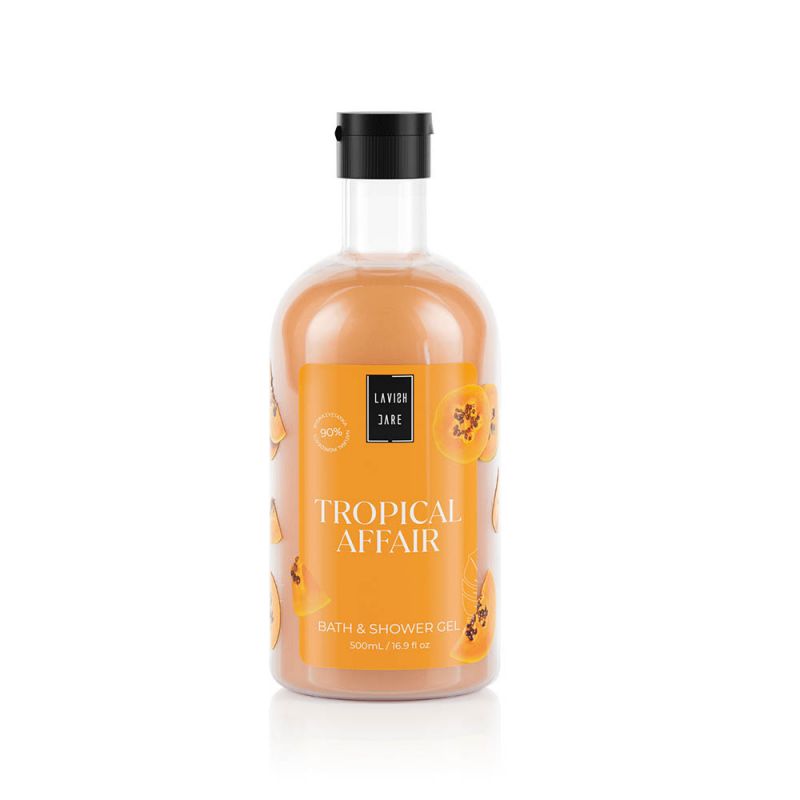 LAVISH CARE - Bath & Shower Gel Tropical Affair Αφρόλουτρο Με 'Αρωμα Παπάγια 500ml
