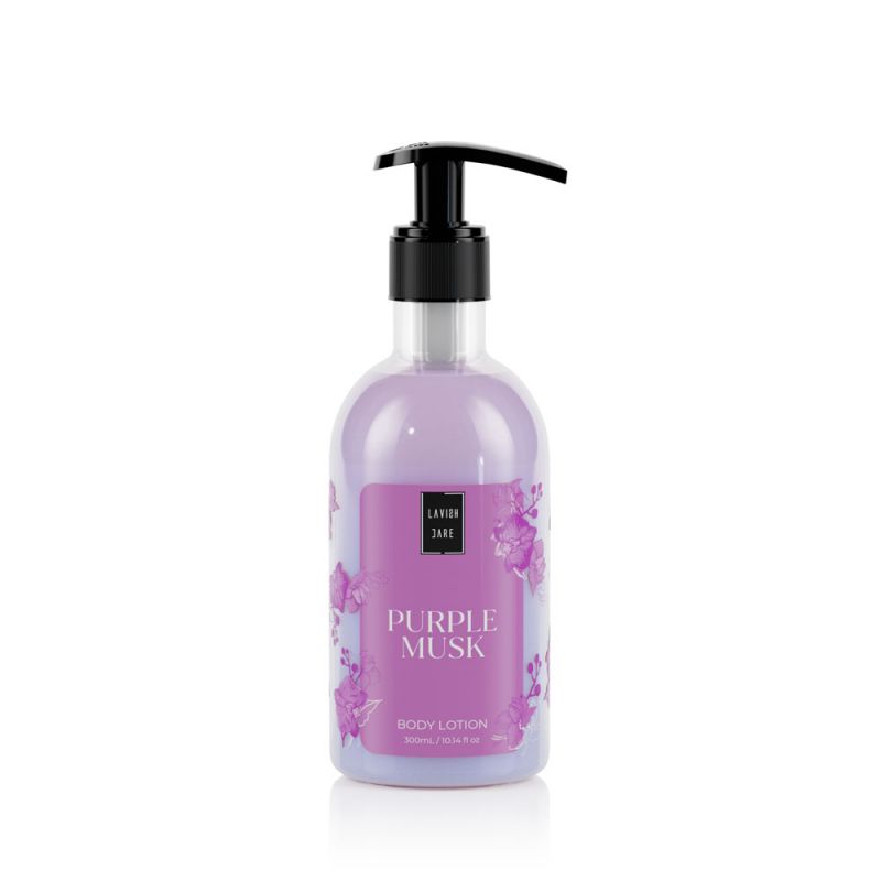 LAVISH CARE - Hand & Body Cream Purple Musk Κρέμα Χεριών & Σώματος Με Άρωμα Λευκός Μόσχος 300ml
