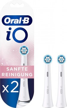 ORAL-B -  iO Gentle Care White Ανταλλακτικές Κεφαλές Ηλεκτρικής Οδοντόβουρτσας για Ευαίσθητα Δόντια & Ούλα, Λευκό Χρώμα, 2τμχ
