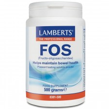 LAMBERTS - Fos Φρουκτοολιγοσακχαρίτες Αύξηση των Βακτηρίων της Εντερικής Χλωρίδας σε Σκόνη - 500gr