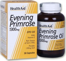 HEALTH AID - Evening Primrose Oil 1300mg Συμπλήρωμα Διατροφής με Έλαιο Νυχτολούλουδου & Βιταμίνη Ε για Ρύθμιση των Ορμονών 30 Κάψουλες