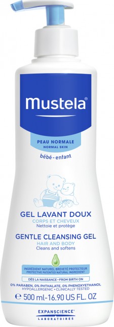 MUSTELA - Gentle Cleansing Gel Απαλό Τζελ Καθαρισμού για Μαλλιά & Σώμα 500ml