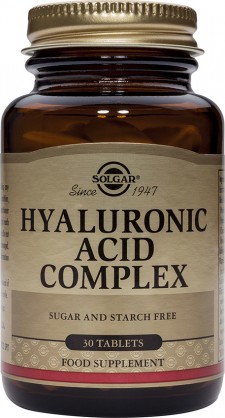 SOLGAR - Hyaluronic Acid Complex 120mg - Συμπλήρωμα Διατροφής Με Κολλαγόνο & Υαλουρονικό Οξύ 30 Ταμπλέτες
