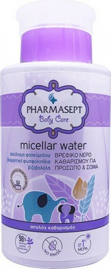 PHARMASEPT - Baby Care Micellar Water Βρεφικό Νερό Καθαρισμού Για Πρόσωπο - Σώμα 300ml