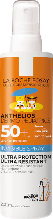 LA ROCHE POSAY - Anthelios Dermo Pediatrics Shaka Insivible SPF50+ Παιδικό Αντηλιακό Spray Χωρίς Άρωμα 200ml