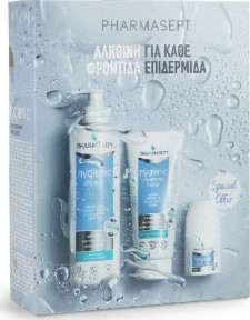 PHARMASEPT - Hygienic Promo Pack Shower, Αφρόλουτρο 500ml & Hygienic Cleansing Scrub 200ml & Hygienic Mild Deo Roll-On 50ml
