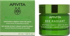 APIVITA - Bee Radiant Gel Balm Νύχτας Λευκή Παιώνια & Πατενταρισμένη Πρόπολη 50ml