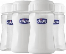 CHICCO - Natural Feeling - Μπουκάλια Διατήρησης Μητρικού Γάλακτος - Sure Safe Φυσική Μέθοδος 0%BPA 0m+ 4τμχ
