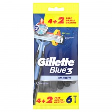 GILLETTE - Blue 3 Smooth Ξυραφάκια για τον άνδρα μιας χρήσης 4+2τμχ Δώρο