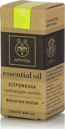 APIVITA - Essential Oil Citronella Αιθέριο Έλαιο Σιτρονέλα 10ml