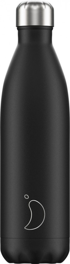 CHILLYS - Bottle Black Matte Edition Reusable Bottle Ανοξείδωτο Θέρμος 750ml