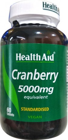 HEALTH AID - Cranberry Extract Συμπλήρωμα Διατροφής με Αντιοξειδωτική Δράση για την Σωστή Λειτουργία του Ουροποιητικού Συστήματος 60 Ταμπλέτες