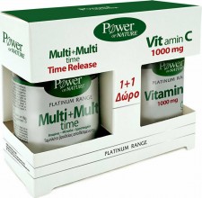 POWER HEALTH - Promo Classics Platinum Range Multi+Multi Time 30 Ταμπλέτες - Vitamin C 1000mg 20 Ταμπλέτες