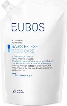 EUBOS - Refill Blue, Υγρό Καθαρισμού αντί Σαπουνιού Χωρίς Άρωμα, Ανταλλακτικό 400 ml
