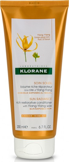 KLORANE - Ylang-Ylang Conditioner Sun Radiance Επανορθωτική Κρέμα Μαλλιών, 200ml