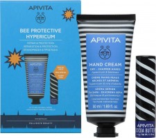 APIVITA - Promo Bee Protective Κρέμα Χεριών για Ξηρά Χέρια με Βάλσαμο & Μελισσοκέρι 50ml & Lipcare Βούτυρο Κακάο SPF20, 4.4g