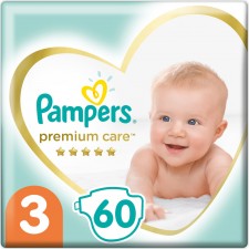 PAMPERS - Premium Care Μέγεθος 3 [6-10kg] 60 Πάνες