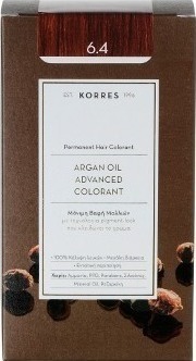 KORRES - Argan Oil Advanced Colorant Βαφή Μαλλιών 6.4 Ξανθό Σκούρο Χάλκινο 50ml