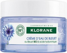 KLORANE - Cornflower Water Cream with Organic Cornflower & Hyaluronic Acid Ενυδατική Κρέμα Ημέρας για Πρόσωπου & Λαιμό με Υαλουρονικό Οξύ, 50ml