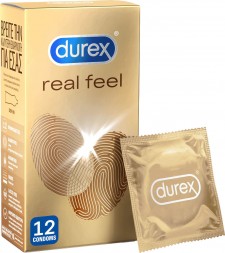 DUREX - Real Feel Προφυλακτικά Πολύ Λεπτά Χωρίς Λάτεξ 12τμχ