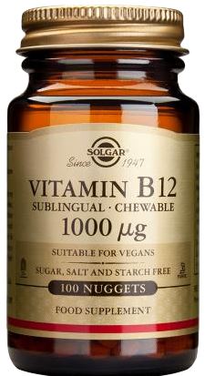 SOLGAR - Vitamin B12 1000 mg Συμπλήρωμα Διατροφής με Βιταμίνη 12  100 Μασώμενα Δισκία