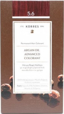KORRES - Argan Oil Advanced Colorant 5.6 Καστανό Ανοιχτό Κόκκινο 50ml