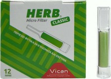 HERB - Micro Filter Classic Πίπες Τσιγάρου Με Φίλτρο Από Φυτικά Εκχυλίσματα & Ένζυμα 12τμχ