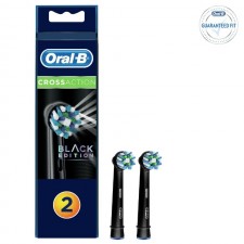 ORAL-B - Cross Action Black Edition Ανταλλακτικές Κεφαλές για Ηλεκτρική Οδοντόβουρτσα 2 Τμχ