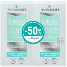 PHARMASEPT - Promo Balance Mild Deo Roll-On 24H Για Ξηρές Επιδερμίδες 50ml+50ml -50% στο 2ο προϊόν
