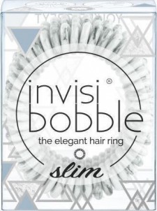 INVISIBOBBLE - Slim Youre Greyt Marblelous Shiny Grey Λαστιχάκια Μαλλιών 3τμχ