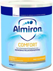 NUTRICIA - ALMIRON Comfort Γάλα Για Την Αντιμετώπιση Της Δυσκοιλιότητας Για Βρέφη Από Την Γέννηση 400gr