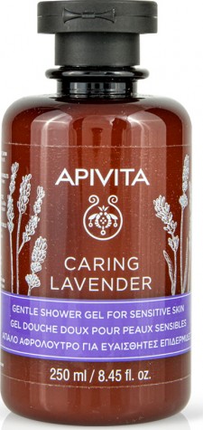 APIVITA - Caring Lavender Αφρόλουτρο για Ευαίσθητες Επιδερμίδες Με Λεβάντα 250ml