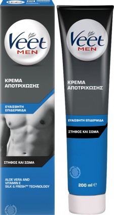 VEET - Men Κρέμα Αποτρίχωσης για Άνδρες για Ευαίσθητη Επιδερμίδα, 200ml