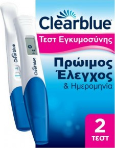 CLEARBLUE - Pack Συνδυασμένη Συσκευασία Πρώιμος Έλεγχος & Ημερομηνία Τεστ Εγκυμοσύνης 2 Τεμάχια
