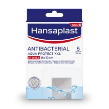 HANSAPLAST - Aqua xxl Antibacterial Αδιάβροχα Αυτοκόλλητα Επιθέματα 8cm x 10cm 5τμχ