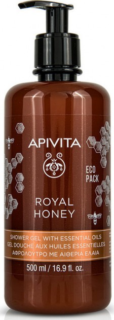 APIVITA - Royal Honey Shower Gel With Essential Oils 500ml Eco Pack