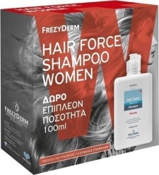 FREZYDERM - Promo Hair Force Shampoo Women Αγωγή Κατά Της Τριχόπτωσης Για Γυναίκες 200ml + Δώρο 100ml