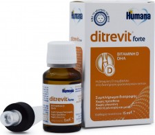 HUMANA - Ditrevit Forte με Βιταμίνη D3 & DHA Συμπλήρωμα Διατροφής με Βιταμίνη D3 και DHA για Βρέφη, 15ml