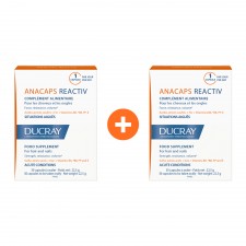 DUCRAY - Duo Promo  Anacaps Reactiv -20% Συμπλήρωμα Διατροφής για τα Μαλλιά & τα Νύχια 2x 30caps