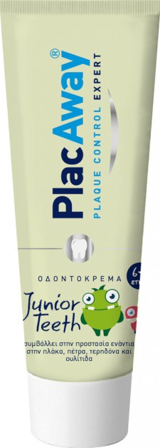 PLAC AWAY - Junior Teeth - Παιδική Οδοντόκρεμα Με Γεύση Πορτοκάλι 50ml