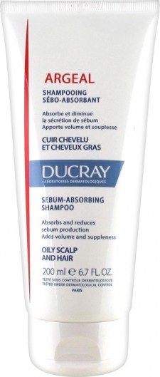 DUCRAY - Argeal Serum Treatment Shampoo Σμηγματικό, Απορροφητικό Σαμπουάν για Λιπαρά Μαλλιά 200ml