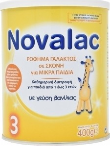 NOVALAC - 3 Γάλα 3ης Βρεφικής Ηλικίας Για Παιδιά Άνω Των 12 μηνών 400gr.