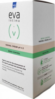 INTERMED - EVA Intima Meno Control Vaginal Cream Ph4.5 10 Κρέμα Ανάπλασης Της Κολπικής Περιοχής 10 Προγεμισμένοι Εφαρμοστές 5gr