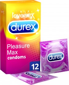 DUREX - Pleasuremax Προφυλακτικά με Ανάγλυφες Κουκίδες & Ραβδώσεις, 12τεμ