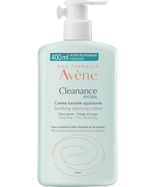 AVENE - Cleanance Hydra Creme Lavante Apaisante Κρέμα Καθαρισμού Προσώπου Για Δέρμα Υπό Ξηραντική Αγωγή 400ml