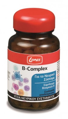 LANES - B-Complex Συμπλήρωμα Διατροφής Για Την Υγεία Του Νευρικού Συστήματος, 60 tabs