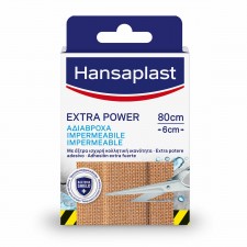 HANSAPLAST - Extra Power Αδιάβροχα με Έξτρα Κολλητική Ικανότητα Με Τεχνολογία HI-DRY TEX 80cm x 6cm 8τμχ